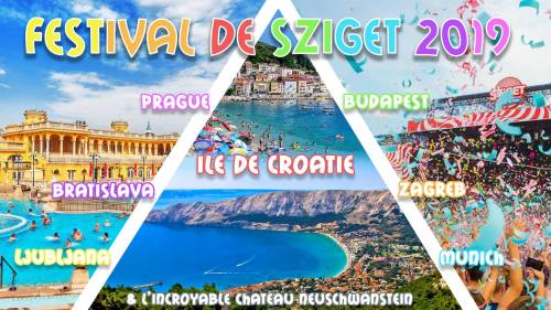 Road trip ☼ Festival Sziget 2019 ☼ Capitales Europe ☼ Plages